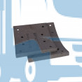 Накладка тормозная передняя F2000/F3000 красная (комплект 2шт) 81.50221.0535/40